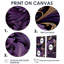 Motif damassé glamour doré et mauve - Glam, impressions sur toile modernes, 2 pièces-698648721-698648720-698648814