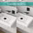 Matte Black Wall Mount Waterfall Bathroom Faucet-118760819