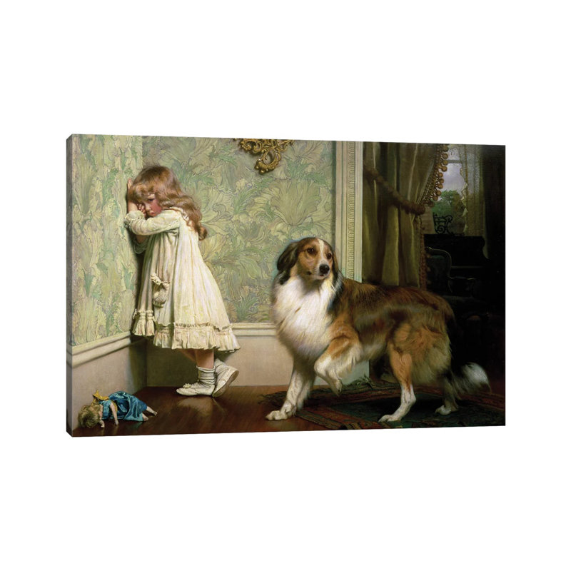 A Special Pleader, 1893 by Charles Burton Barber - Wrapped Canvas Painting, 30.48 cm H x 45.72 cm W