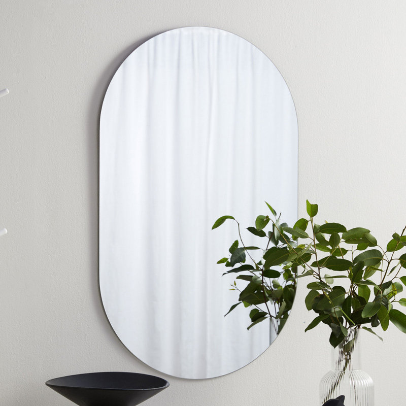 Glass Oval Mirror
