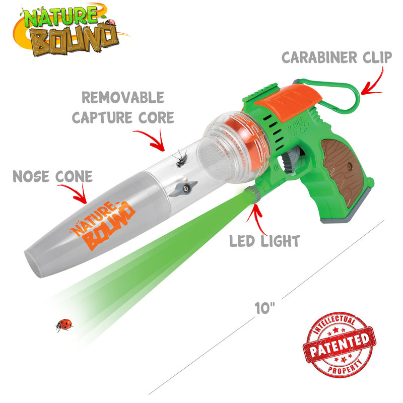 Liée à la nature: aspirateur d'insectes, dispositif d'attrape-insectes, lumière laser à DEL, mécanisme d'aspiration, loupe et pince pour ceinture, étude de catalogue, sortie pour enfants, 3 ans et plus