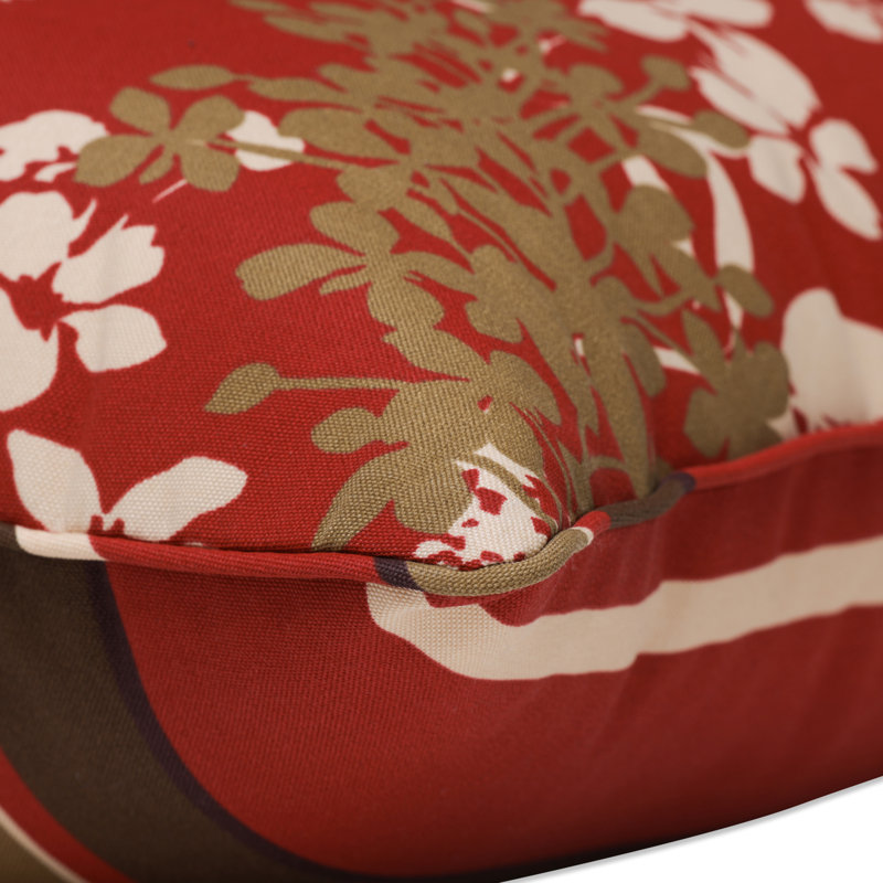 Outdoor Reversible Throw Pillow, Montifleuri Sangria