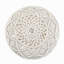 Pouf rond de 18 pouces de largeur en macramé de coton naturel tissé à la main