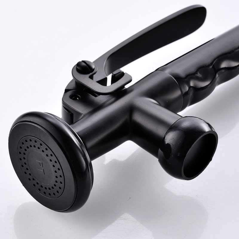 Commercial Kitchen Faucet Pull Down - Black And Nickel, Ceramic Filler, Heavy Duty, Hot Cold Water For Sink Nickel With Single Handle, Heat Water, Rust Proof, Modern Option