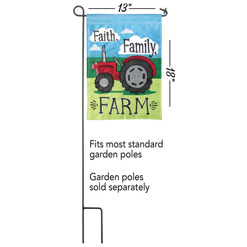Gardener Double Sided Polyester Garden Flag, 18" H x 13" W
