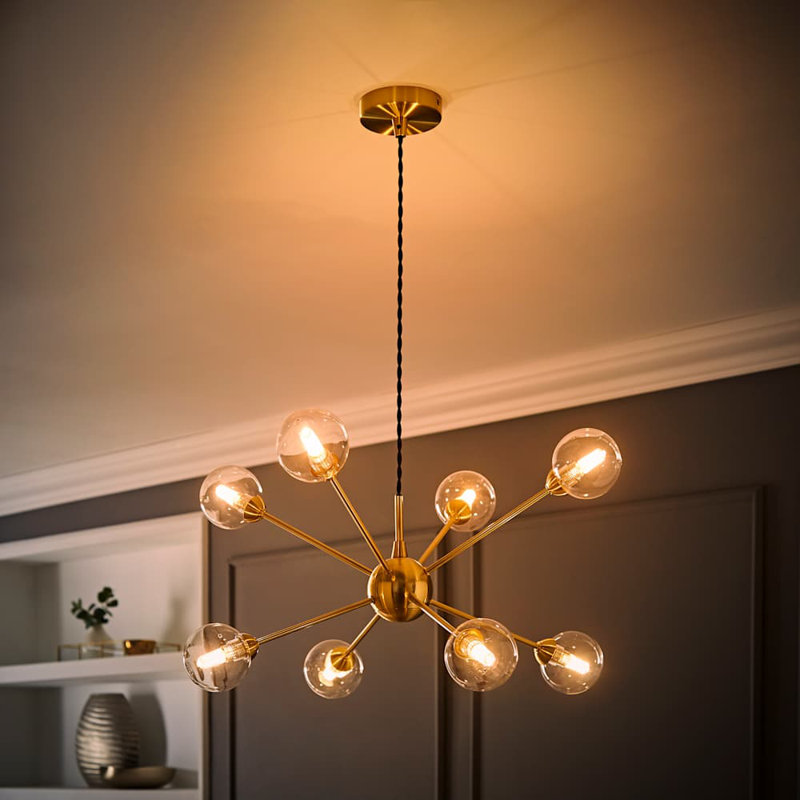 Victorville 8 - Light Chandelier, Gold