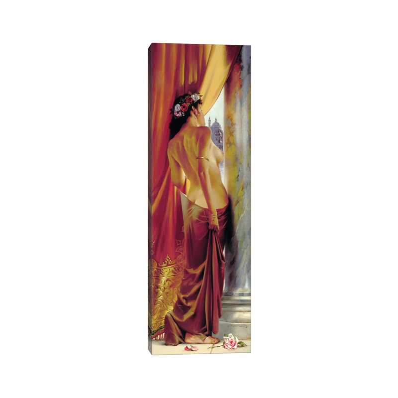 Venician Farewell by Maher Morcos - Wrapped Canvas Panoramic Painting, 30.48 cm H x 91.44 cm W x 3.175 cm D