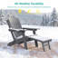Chaise pliante Adirondack avec repose-pieds rétractable et porte-gobelet, réglable à 3 positions pour le patio, assise extérieure toutes saisons-610944127