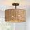 Lannister Rattan Semi Flush Mount