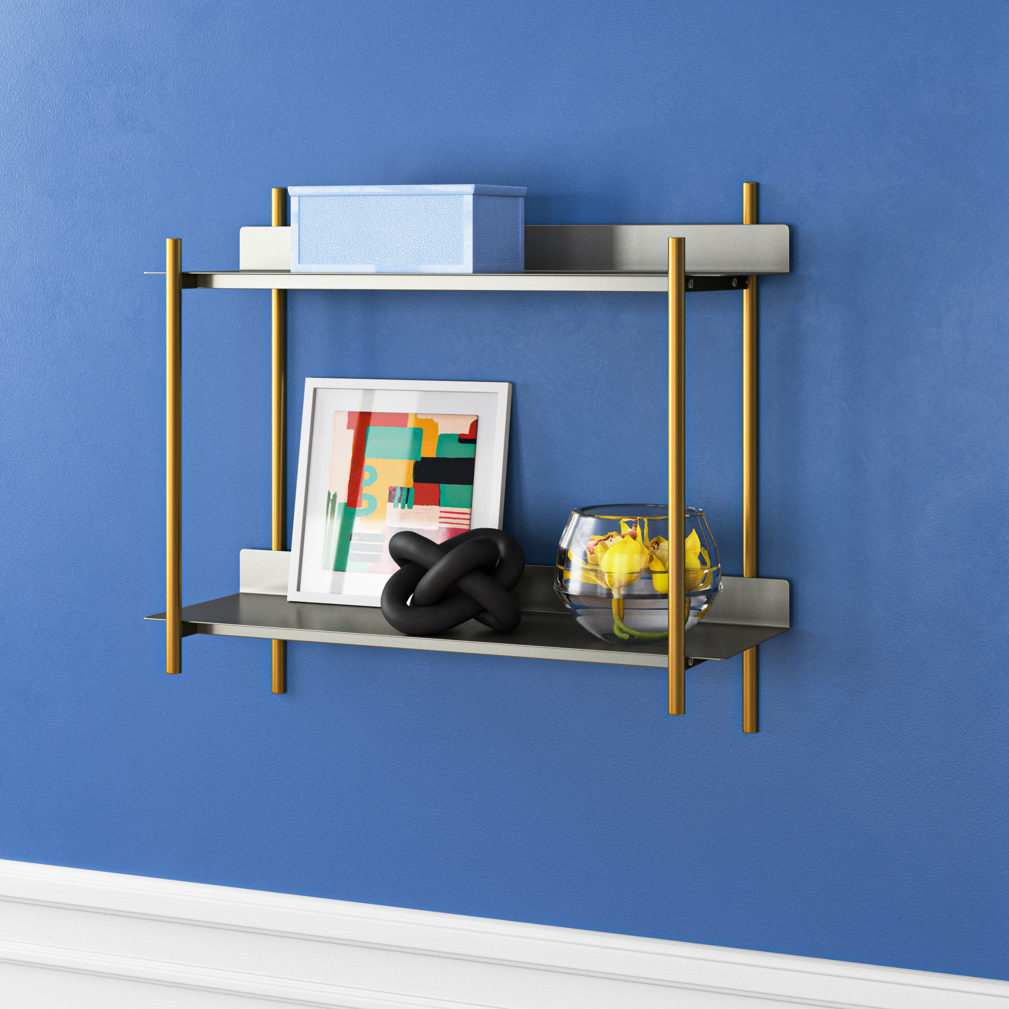 Etta Avenue™ Montmarte 2 Piece Metal Tiered Shelf with Hooks - Wayfair ...