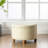 Classic Round Storage Ottoman Footstool With Removable Lid, Upholstered Faux Leather/Fabric, Wooden Legs For Living Room & Bedroom-1263308244