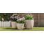 Ensemble de 3 pots de fleurs légers à texture mate pour l'intérieur et l'extérieur-1738604864