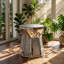 Kai Lee 20" W x 20" D x 23.6" H Crushed Diamond Mirrored Glass Accent End Table