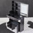 29.2" Small Size Left Drawer Desktop Vanity Table + Cushioned Stool, Large Sliding, Touch Control, Tri-Color Switching, Brightness Adjust LED Mirror, High Capacity Storage, Suitable For Small Space-1291556553