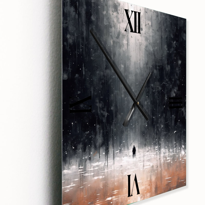 Horloge murale Solitude Midnight Wandering The Endless Forest II - Forest, Grand