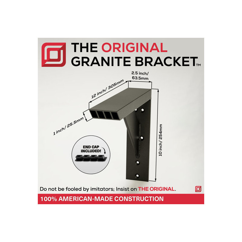 10 po x 2,5 po x 10 po Support de grande tablette The Original, H 0,5 po x l 2,5 po x P 10 po