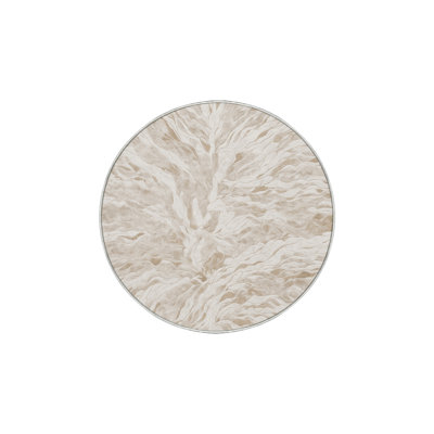 Silky Soft Plush Beige Area Rug