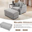 41,7 po moderne américain avec deux porte-gobelets amovibles, un porte-téléphone et des accoudoirs carrés pour se détendre à la maison. Rangement caché gris de 57,1 po, hublots, coussins de dossier confortables, housses de coussin amovibles-1643282291