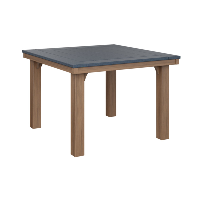 Homestead Outdoor Square Dining Table, Antique Mahogany, Seafoam