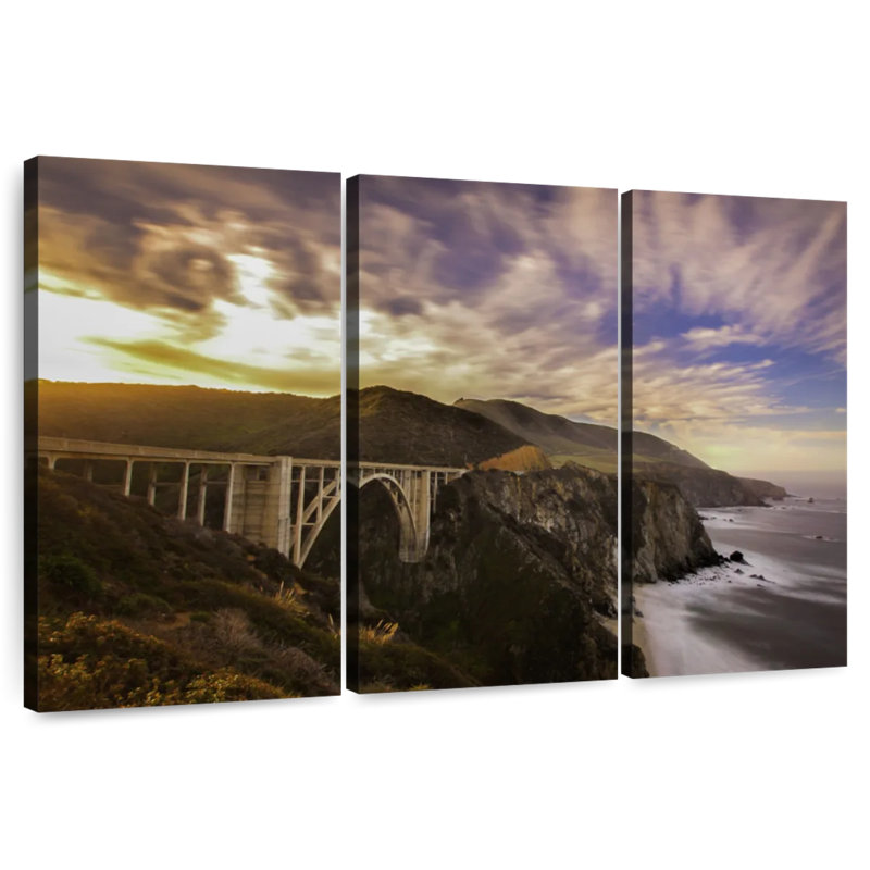 Lilie Bixby Canyon Bridge Sunset, H 42 po x l 65 po