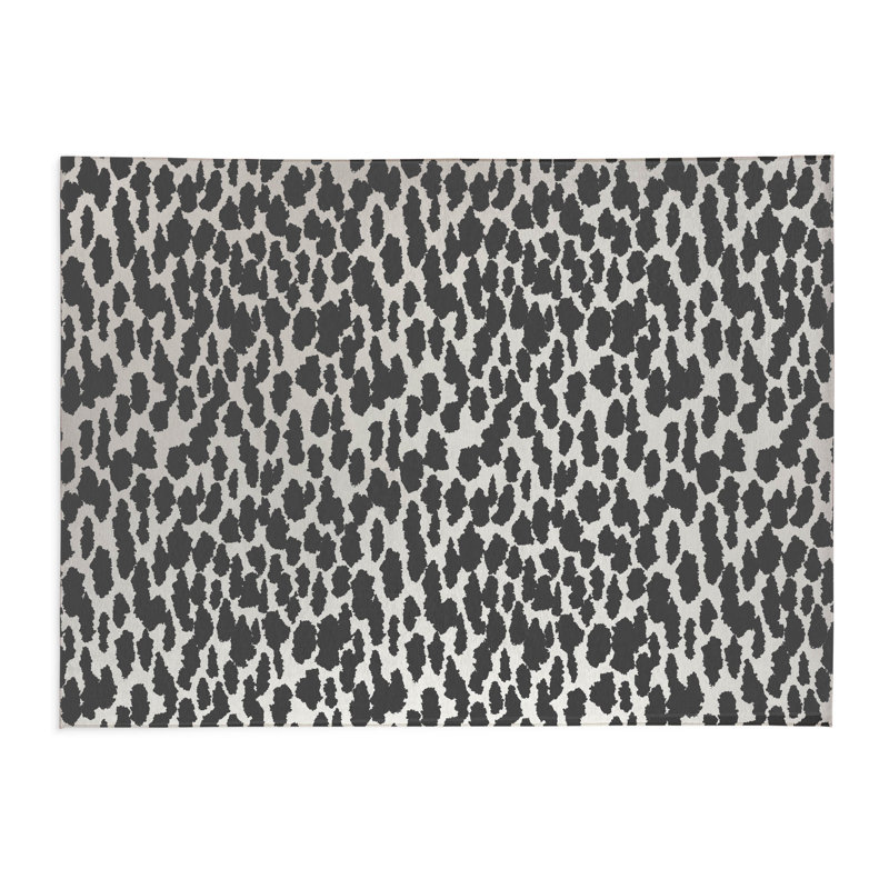 Animal Splat Activity Mat, Rectangle 4' x 6', Ivory/Charcoal
