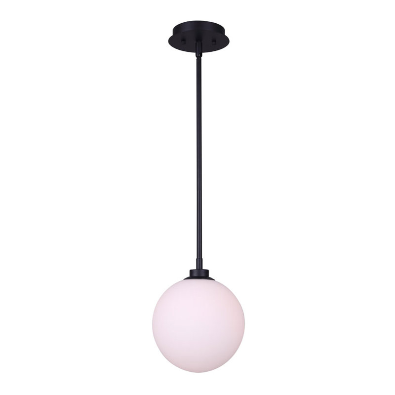 Luminaire suspendu sphérique 1 lumière Eleda, Noir