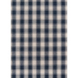 Marlborough Wool Plaid Area Rug in Navy Blue/Ivory
