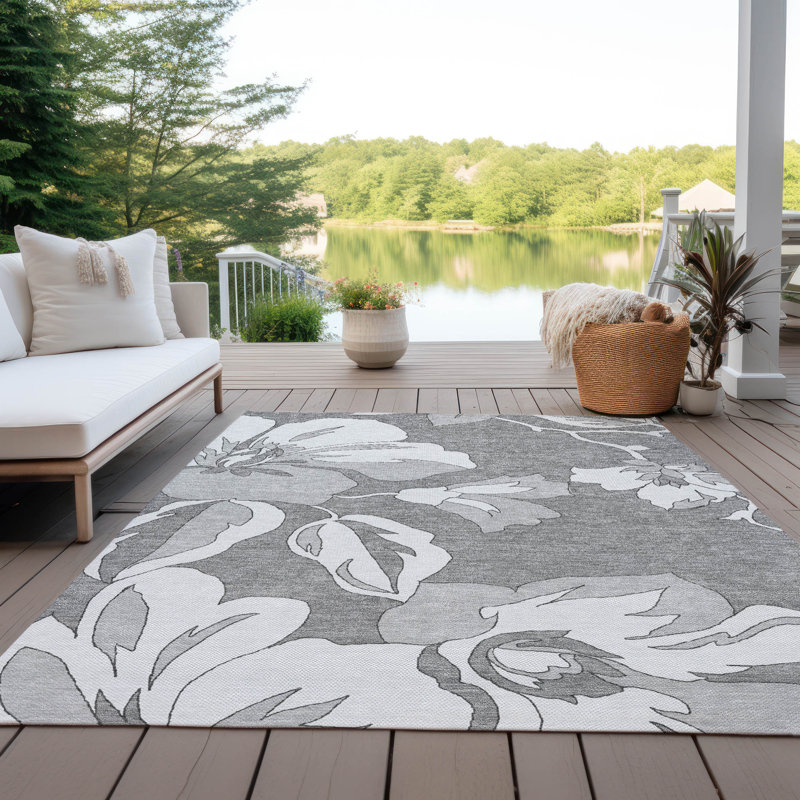  Malchow Machine Washable Indoor/Outdoor Rug, Rectangle 2'6" x 3'10"
