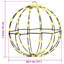 Vidaxl Ball With 192 Leds 2 Pcs Warm White 30 Cm Metal