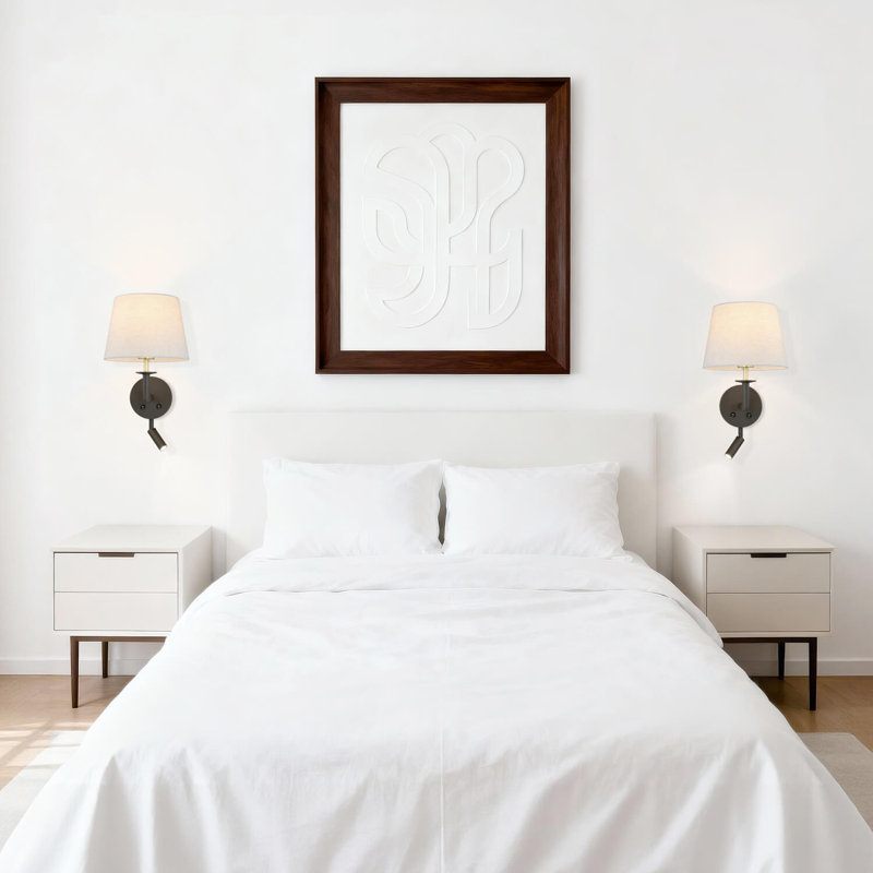 Classic Headboard Wall Sconce with LED Reading Light in Dark Bronze for Bedroom Entry Living Room