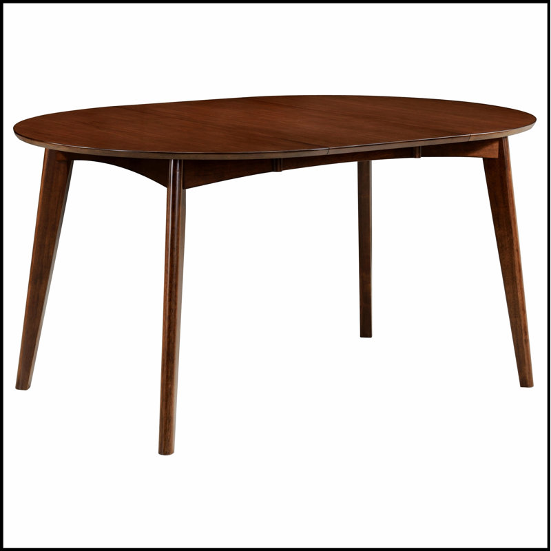 Table de salle à manger à rallonge en noyer foncé Thomson, polyvalente et durable pour les maisons traditionnelles et modernes