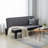 Dark Gray 62.99" 5-Position Adjustable Convertible Futon Sofa Bed Faux Suede Twin Sleeper For Small Spaces Living Room Office Guest Room-1789404085