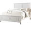 Lit contemporain très grand avec sommier tapissier requis et tête de lit en contreplaqué blanc moderne confortable-1866132724
