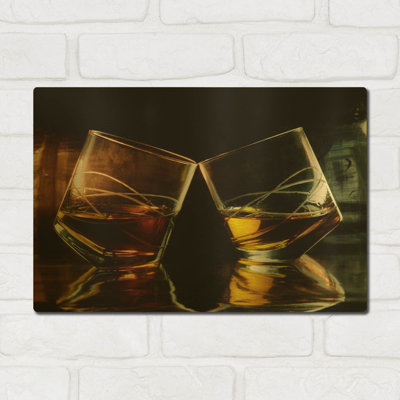 'Scotch For Any Occasion' By Clive Branson Gold Metal Wall Art, 16" x 12"