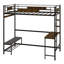 Easy Assembly Loft Bed With Storage And Buckle Fastened Frame Slats