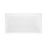 Kaldera 66" x 36" Undermount or Drop-in Bathtub in Volcanic Limestone with Internal Overflow