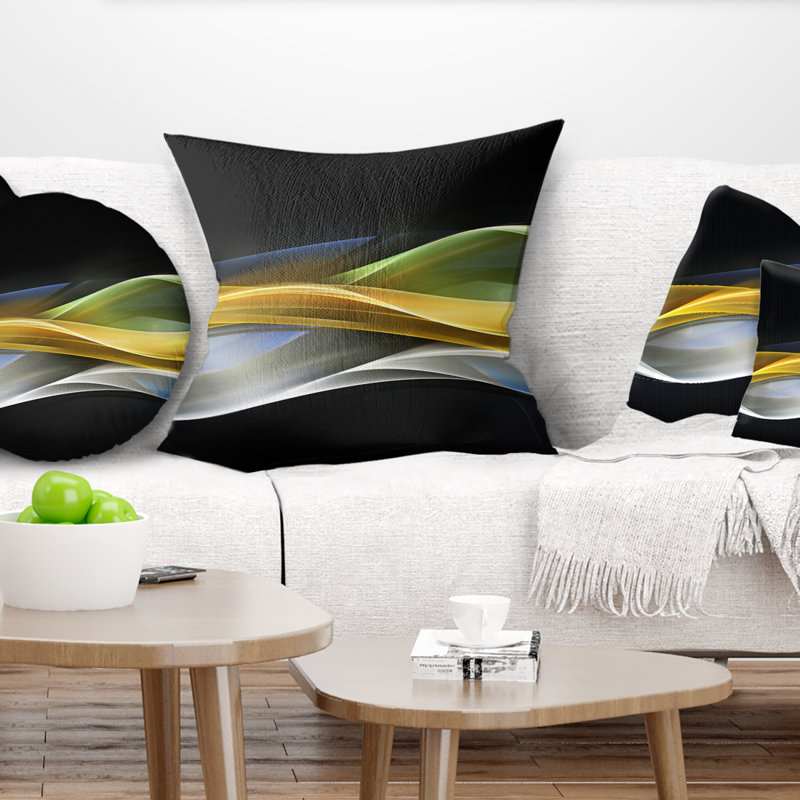Abstract Reversible Throw Pillow, 18" x 18", Throw Pillow