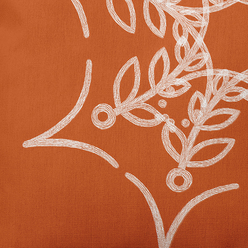 Housse de coussin carrée et insert Web art, 20 po x 20 po, Orange
