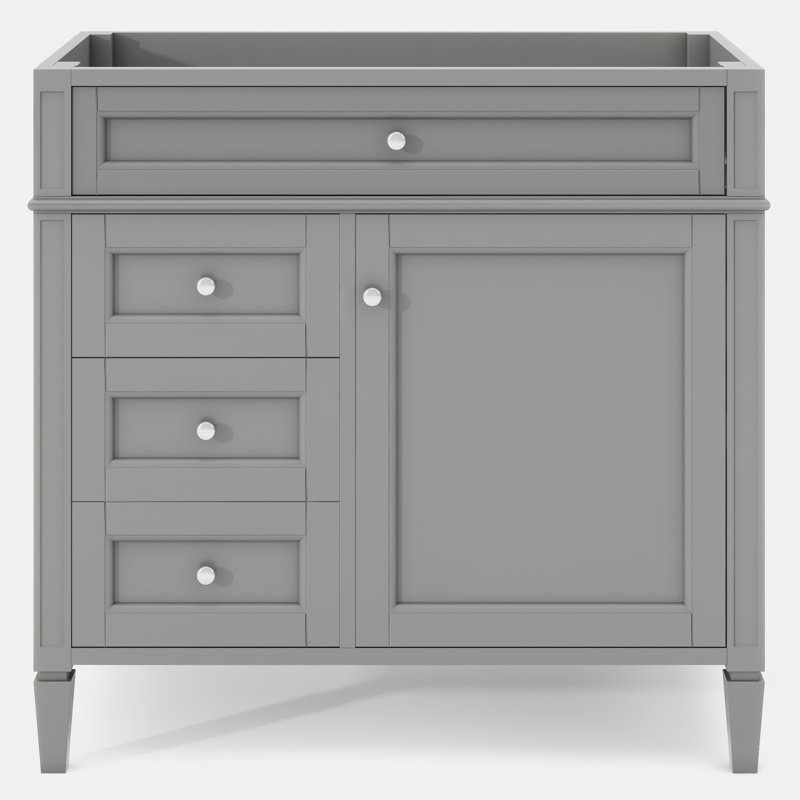 Base de meuble-lavabo simple 35 po seulement, Gris