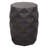 Fig Solid Mango Wood Accent Table In Grey Finish W/ Geometric Motif