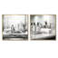 Minimalisme - ensemble de 2 décorations murales noires et blanches I - Articles de toilette-795788002-795788004