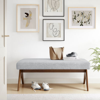 Banc rembourré en tissu Lyra