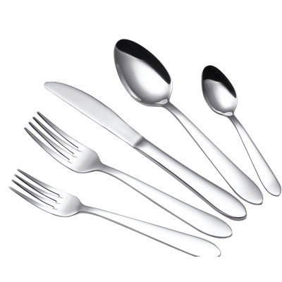 Symple Stuff Stambaugh Stainless Steel Flatware Set - Service for 4