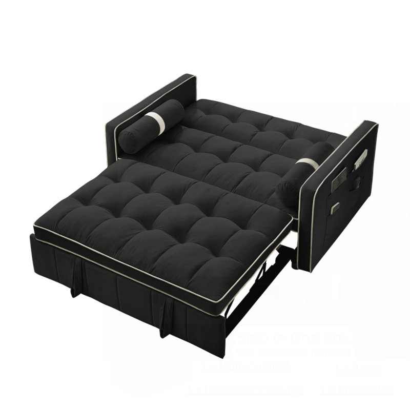 Canapé-lit 2 places 55,5 po Modern, Black