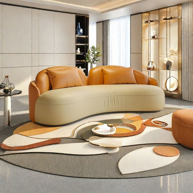 Shavell, Orange / jaune vif, 2, 26.77" H x 66.92" W x 39.37" D