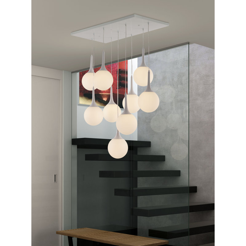 Luminaire suspendu en grappe 9 lumières Casco