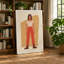 Figure in Red Modern - Wrapped Canvas-1570381207-1570381209