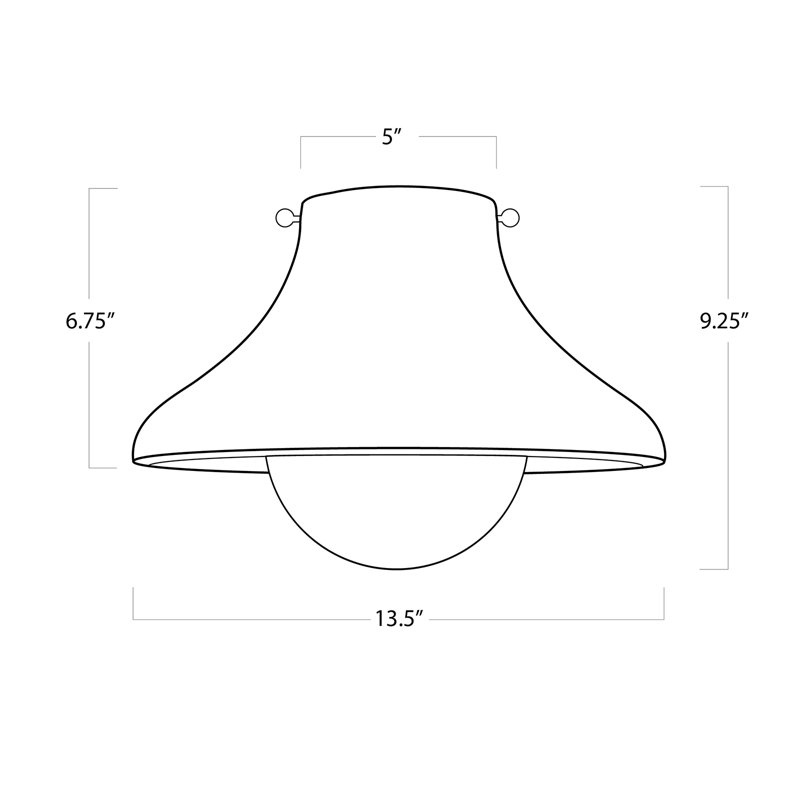 Surfside Wood Flush Mount, Ebony