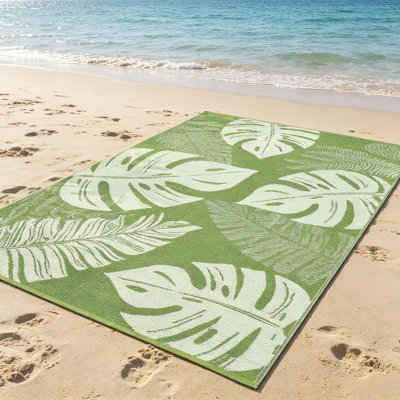 Large Outdoor Rug with Portable Bag & Stakes for Yard Deck