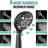 SR SUN RISE 12 Inch Slide Bar Shower System With Rain Shower Head And 6-Spray Handheld Combo, Wall Mounted Dual Shower Faucet With Pressure Balance Valve And Adjustable Slide Bar